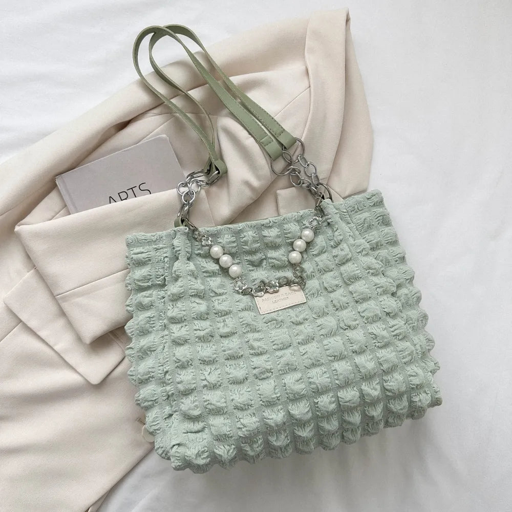 Bubble Textured Tote Bag - Exclusive Women Fashion & Apparel | Redblad Official