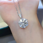 10 Carat Moissanite 925 Sterling Silver Pendant Necklace | Redblad 18K Solid Gold & Certified Diamond Necklaces