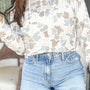 Beige Camouflage Print Relaxed Hoodie with Drawstring