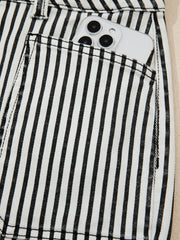 Black Stripe Patch Pocket High Waist Shift Denim Jeans - Women's Fashion Image 7 - Miniatuur