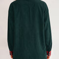 Blackish Green Plaid Pocket Button Long Sleeve Shift Shacket - Damesmode Afbeelding 2 - Foto 2