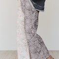 Jeans leopardo retrò multicolore a toppe contrastanti con orlo grezzo - Foto 3
