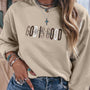 Jet Stream GOD IS GOOD Western-Pullover mit gesticktem Buchstaben und Crewneck-Pullover