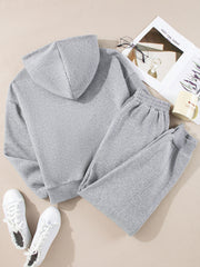 Ensemble de vêtements sportifs gris à coutures unis apparentes - Miniatuur