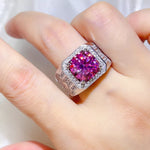 5 Carat 925 Sterling Silver Moissanite Ring | Redblad 18K Solid Gold & Certified Diamond Rings
