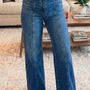 Himmelblaue Schnitt-Naht-Detail Damen-Shift-Jeans