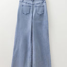 Beau Blue High-Waist-Knopf-Reißverschluss-Jeans mit Schlaghosen – Damenmode Bild 4 - Thumbnail