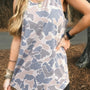 Débardeur oversize à motif rétro multicolore