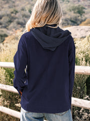 Laurel Green 2-in-1 Thermo-Strickjacke mit Textur-Struktur Kapuzenjacke - Miniatuur