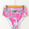 Bikini-Hosen mit Rosa Tropical Print und Textur - Foto 5