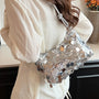 Sequin Knotted Straps Shoulder Bag