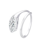 2 Carat 925 Sterling Silver Moissanite Marquise Cut Bypass Ring | Redblad 18K Solid Gold & Certified Diamond Rings