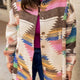Wit Aztec Print Knoop Up Shacket