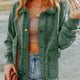 Shacket Shacket Verde Vintage Lavado com Botões de Bolso