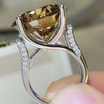 20 Carat Moissanite 925 Sterling Silver Ring | Redblad 18K Solid Gold & Certified Diamond Rings