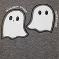 Felpa Ghost Stampata Halloween Grigio Scuro Spalancata Oversize - Foto 6
