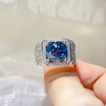 5 Carat 925 Sterling Silver Moissanite Ring | Redblad 18K Solid Gold & Certified Diamond Rings