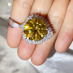 20 Carat Moissanite 925 Sterling Silver Pendant Necklace | Redblad 18K Solid Gold & Certified Diamond Necklaces