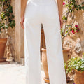 Jeans casual larghi di colore bianco unito - Foto 2