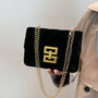 Solid Color Chain Shoulder Bag