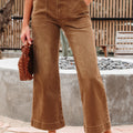Ashleigh Blue Cropped High Rise Wide Leg Jeans - Damesmode Afbeelding 4 - Foto 4