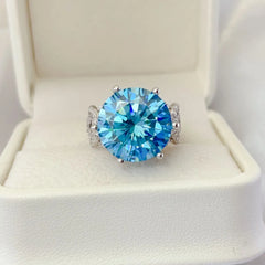 10 Carat Moissanite 925 Sterling Silver Ring