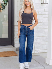 Schwarze, ausgefranste Barrel-Jeans – Damenmode Bild 6 - Miniatuur