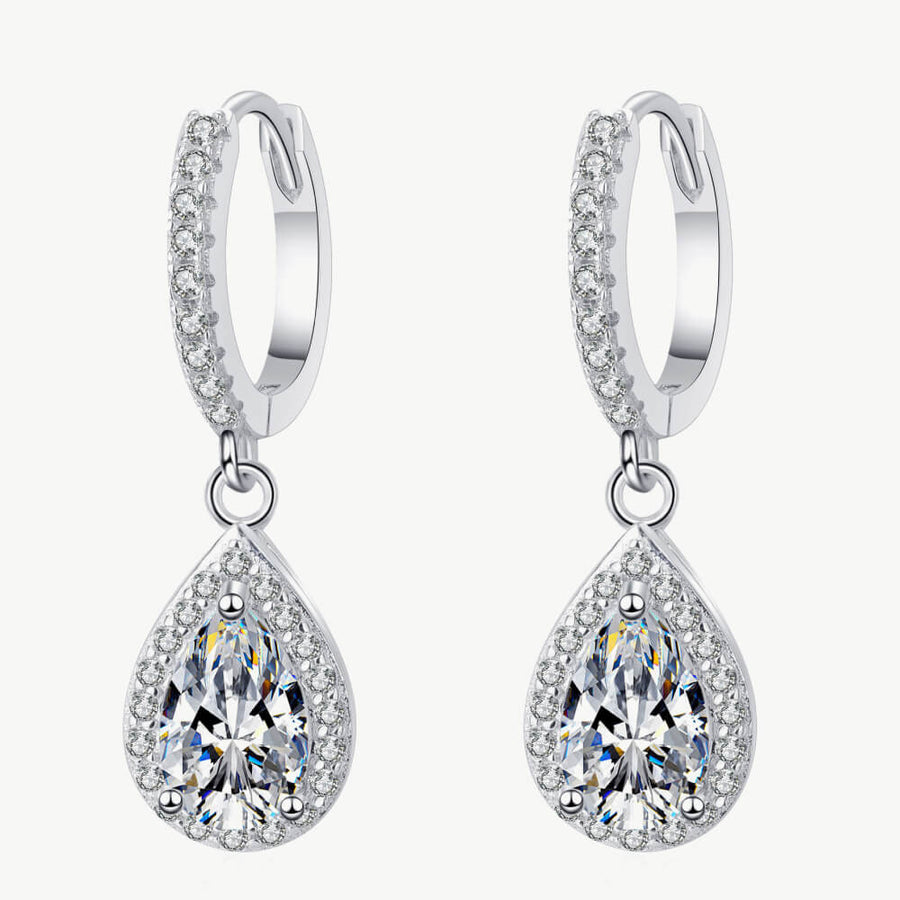 Moissanite Teardrop Earrings | Redblad 18K Solid Gold & Certified Diamond Earrings