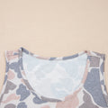 Multicolour Retro Camouflage Print Oversize Tank Top - Foto 6