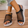 Woven Mesh Comfort Platform Sandals