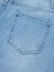 Jeans Beau Blue High Rise Barrel Relaxed Patch Pocket - Damesmode Afbeelding 7 - Miniatuur