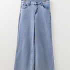 Beau Blue Jeans mit hohem Taillenknöpf und Reißverschluss – Jeans mit Schlaghosen – Damenmode Bild 3 - Thumbnail