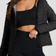 Zwart Effen Color Quilted met Ritssluiting Puffer Jasje
