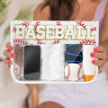 Brown BASEBALL  Chenille Letter Patch Game Day Stadium Clear PVC Cosmetic Bag - Damesmode Afbeelding 5 - Foto 5