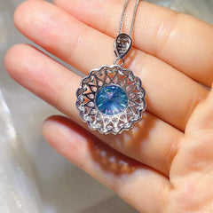 5 Carat 925 Sterling Silver Moissanite Pendant Necklace