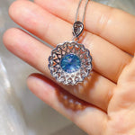 5 Carat 925 Sterling Silver Moissanite Pendant Necklace | Redblad 18K Solid Gold & Certified Diamond Necklaces