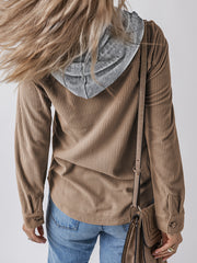 Tasche nere con cappuccio con cordino a coste - Moda femminile Immagine 5 - Miniatuur