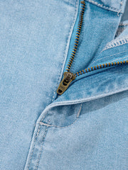 Jeans Beau Blue High Rise Barrel Relaxed Patch Pocket - Damesmode Afbeelding 8 - Miniatuur