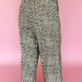 Brown Leopard Print Raw Hem Elastic Waist Loose Pull On Jeans - Damesmode Afbeelding 2 - Foto 2