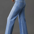 Dämmerungsblaue, locker, gerade beine, hoch geschnittene Jeans - Foto 2
