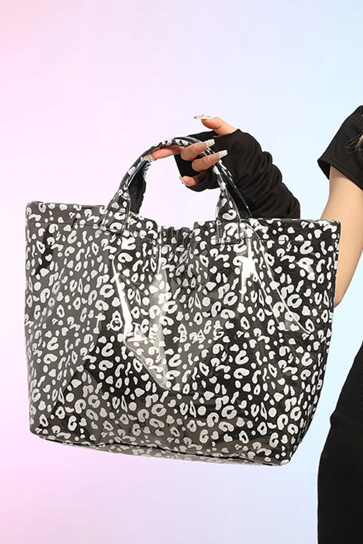 Brown Leopard PU Leather Water Proof Tote Bag - Damesmode Afbeelding 7