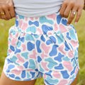 Grüne Tarnmuster Athleisure-Shorts mit hohem Taille - Foto 4