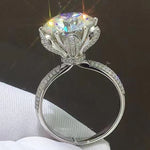 5 Carat  Moissanite Side Stone Ring | Redblad 18K Solid Gold & Certified Diamond Rings