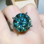 20 Carat Moissanite 925 Sterling Silver Ring | Redblad 18K Solid Gold & Certified Diamond Rings