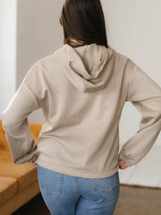 Goat Contrast Bow bestickte Zip-Up Jackett Hoodie - Miniatuur