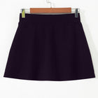 Black Solid Color Wrapped Side Slit Skort - Damesmode Afbeelding 6 - Thumbnail