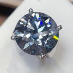 20 Carat Moissanite 925 Sterling Silver Ring | Redblad 18K Solid Gold & Certified Diamond Rings