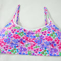 Purple Floral Print Lace Trim Spaghetti Strap Ruched Bikini High Waist Swimsuit - Foto 6