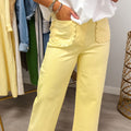 Weiße, einfarbige Scalloped Pocket Shift-Jeans - Foto 4