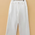 Weiße Perlenverzierte Seitennaht knöchellange Shift-Jeans - Foto 5